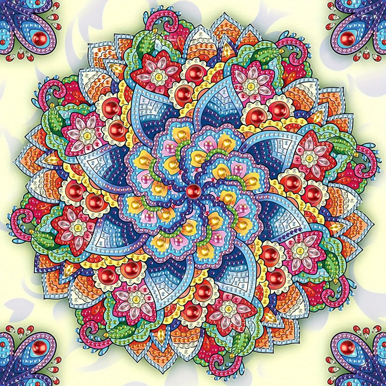 Kit di arte del diamante di forma speciale di Mandala 5D fai da te per principianti, kit di pittura di arte del diamante per il regalo della decorazione della parete di casa