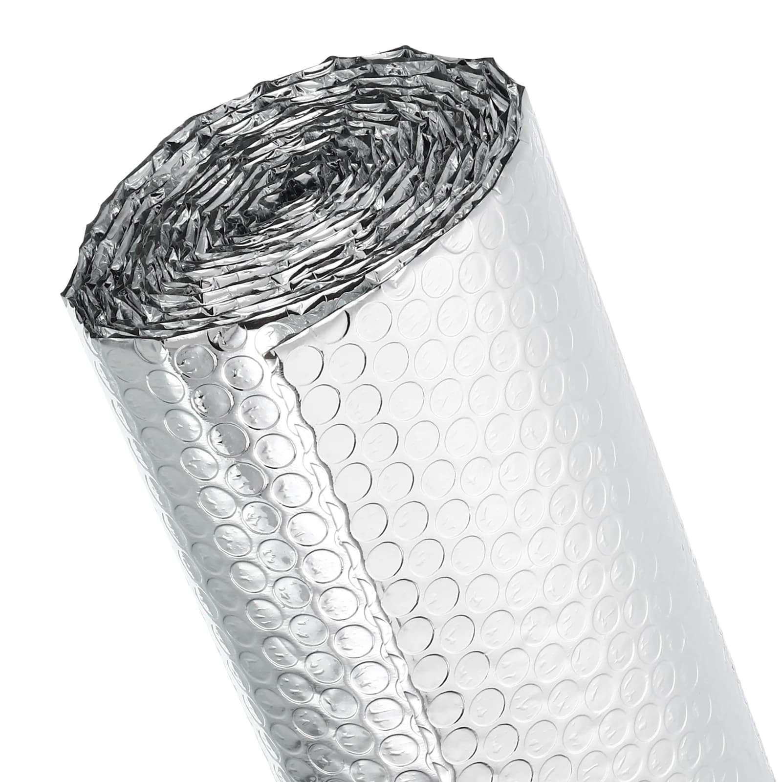 Isolamento per porta del garage Alluminio riflettente Bubble Foil Roll Window Pellicola in schiuma termica Calore estivo Blocco solare per tetto dell'auto dell'ufficio