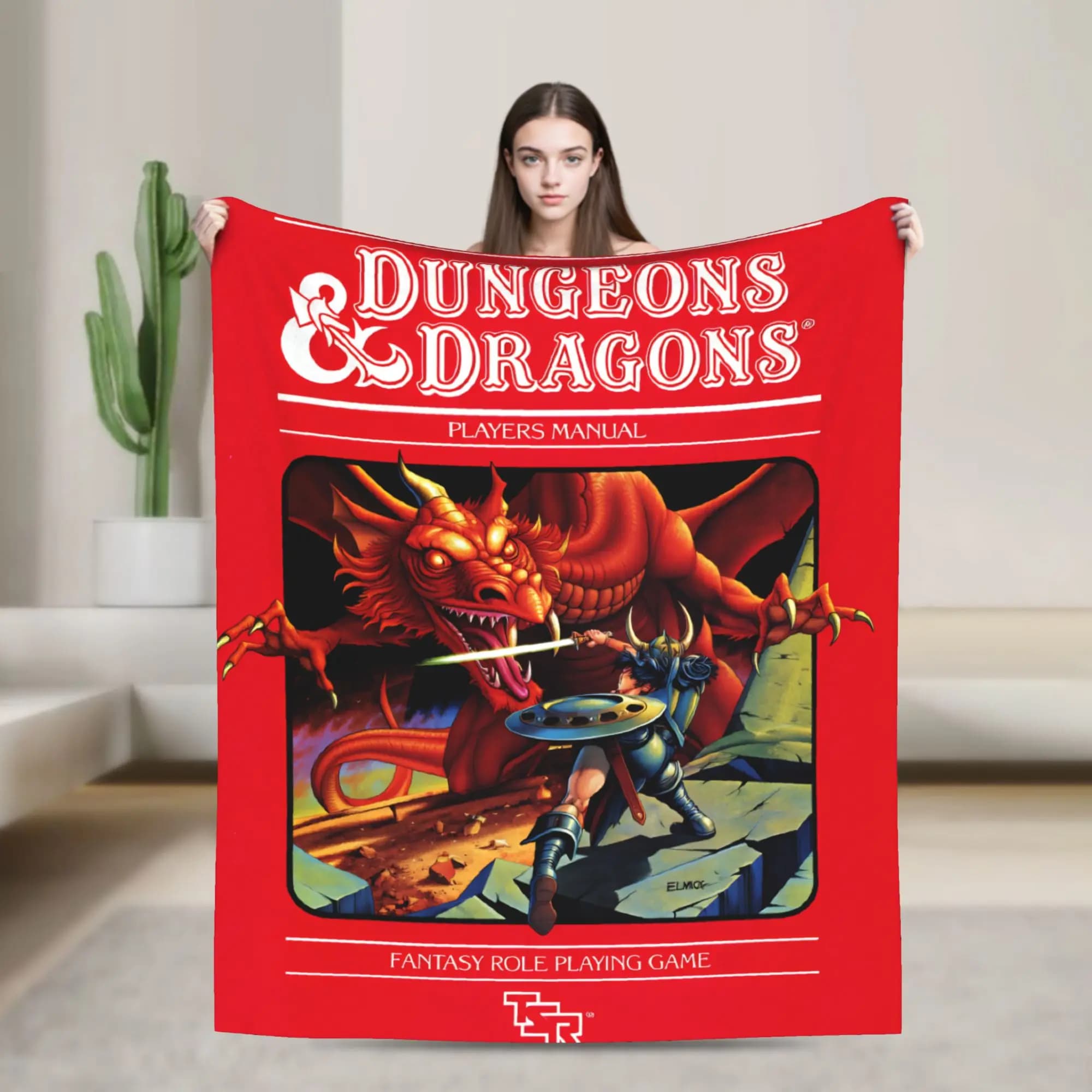 Dungeons and Dragons Coperte morbide e calde Studenti Coperta da tiro in peluche Stampa Divano Sedia Copriletto in flanella Copridivano