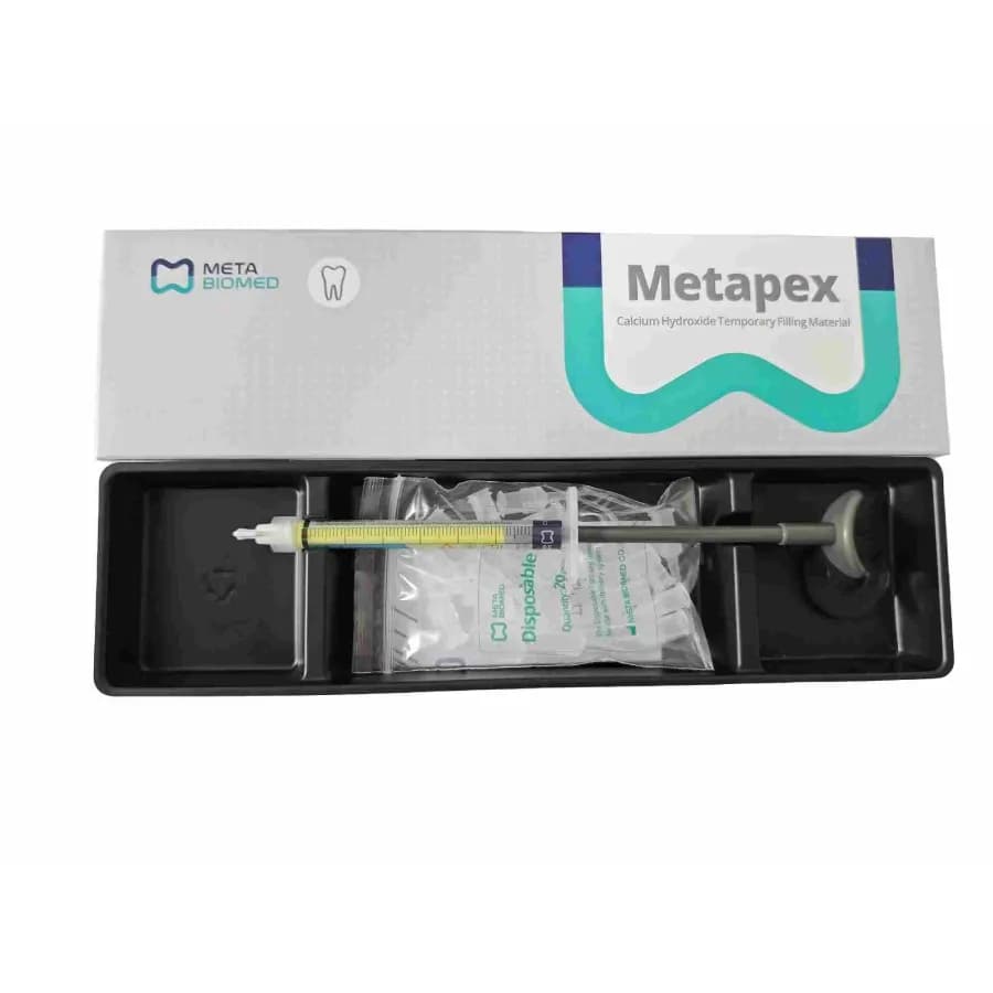 Metapex Materiale per Riempimento Canali Radicolari (2.2g/Tubo) con 5 Aghi Monouso Kit Trattamento Dentale - Corea