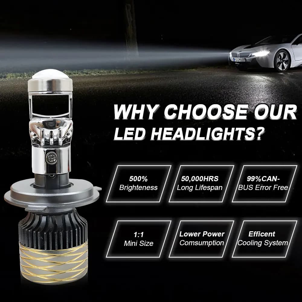 H11 LED Mini proiettore Lente Faro H8 9005 9006 HB3 HB4 Automobles Lampadina Canbus 1000000 Faretto a fascio Hi/Lo LM per Toyota Camr