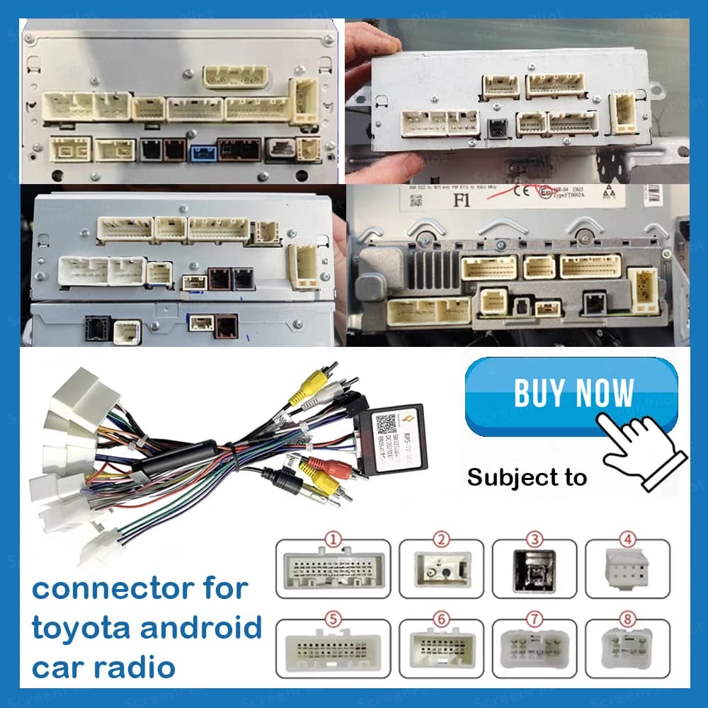 Connators and Canbus for Toyota High-Model Car Radio Android Accessories Adapter CAN Bus Decoder SWC Plug&Play Android Radio
