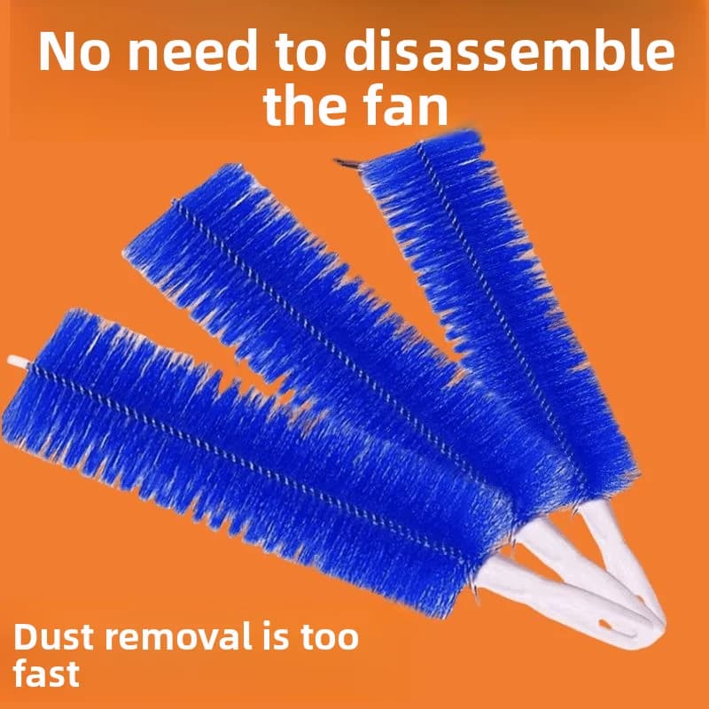Fan Dust Brush–No Disassembly,Deep Clean,Soft Bristles Non-Scratch,Adjustable Handle,Hanging Hole,Fast Dust Removal