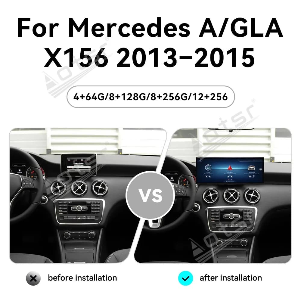 15.8'' Android 14 For Mercedes-Benz A/GLA X156 2013-2015 4.5 System Car GPS Navigation CarPlay HD Touch Screen Head Unit