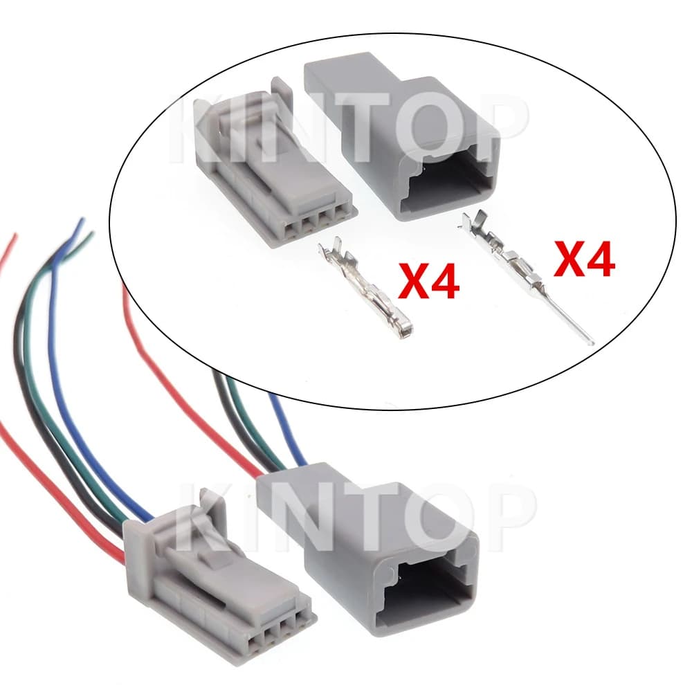 1 Set 4 pin Auto spia connettore filo non sigillato luce di pericolo per Auto doppia presa lampada Flash 1473672-2 per Toyota Prado