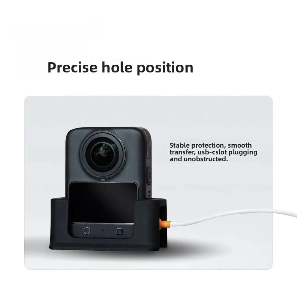 Action Camera Anti-slip Base Silicone Fixed Bracket Desktop Mount Base Panoramic Camera Charging Bracket Base For DJI Osmo 360