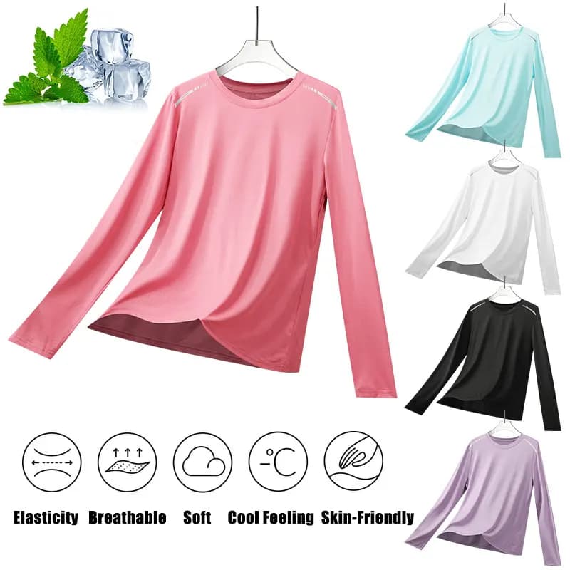 Sun Protection T-shirts Summer UPF 50+ Women Long Sleeve Autumn Women Fitness Running Quick Dry Sports Long Sleeves