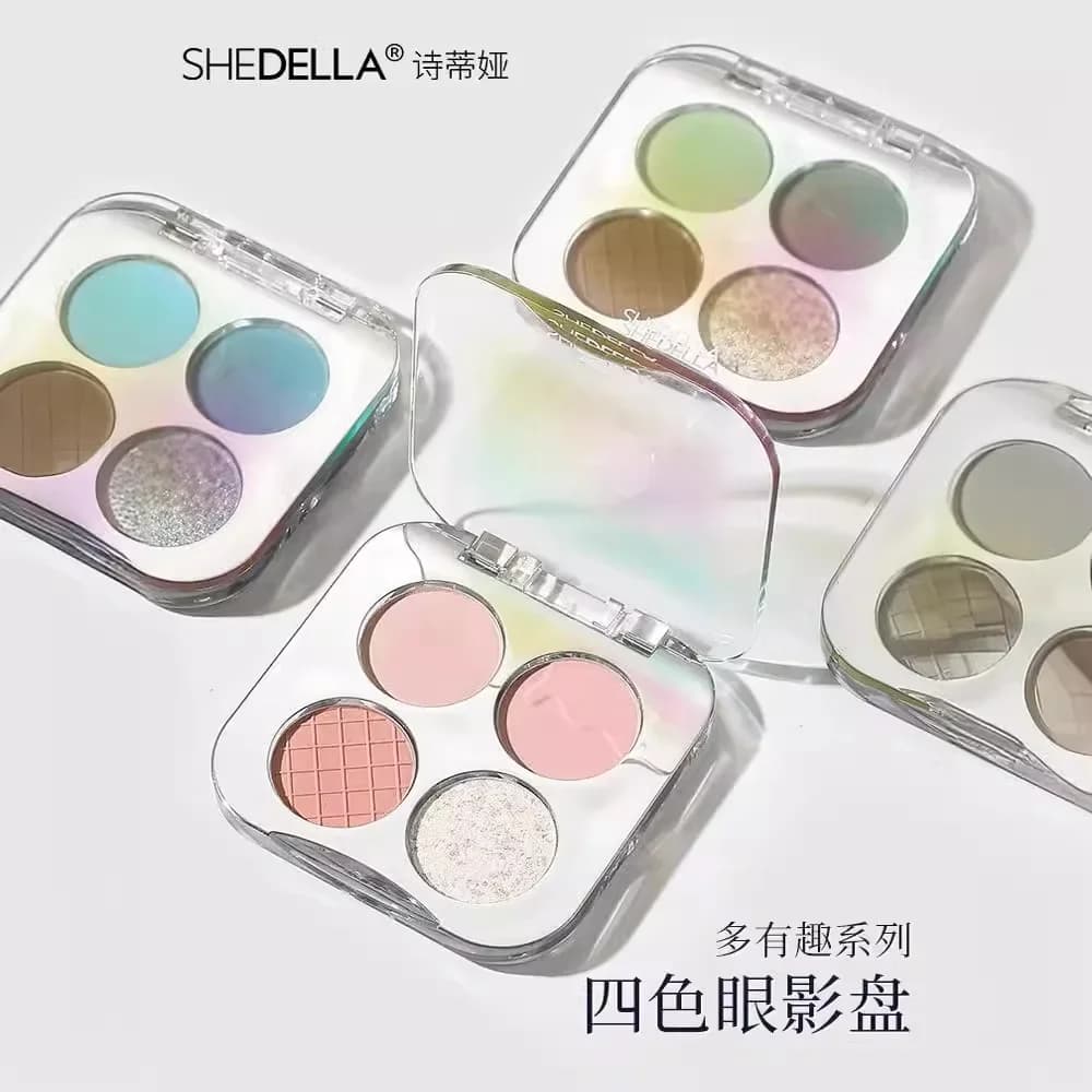 Ombretto Shedella Multi-Fun Series 4 colori Moon Shadow Disc Pink Smoky Matte