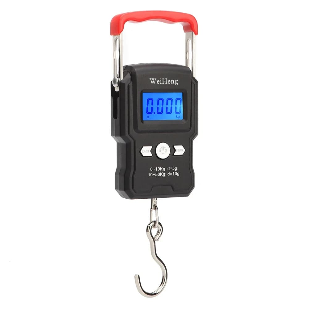 Bilancia Digitale Portatile LCD 75Kg/10g 50Kg/5g per Pesca, Bagagli, Valigie, Strumento Elettronico per Pesare