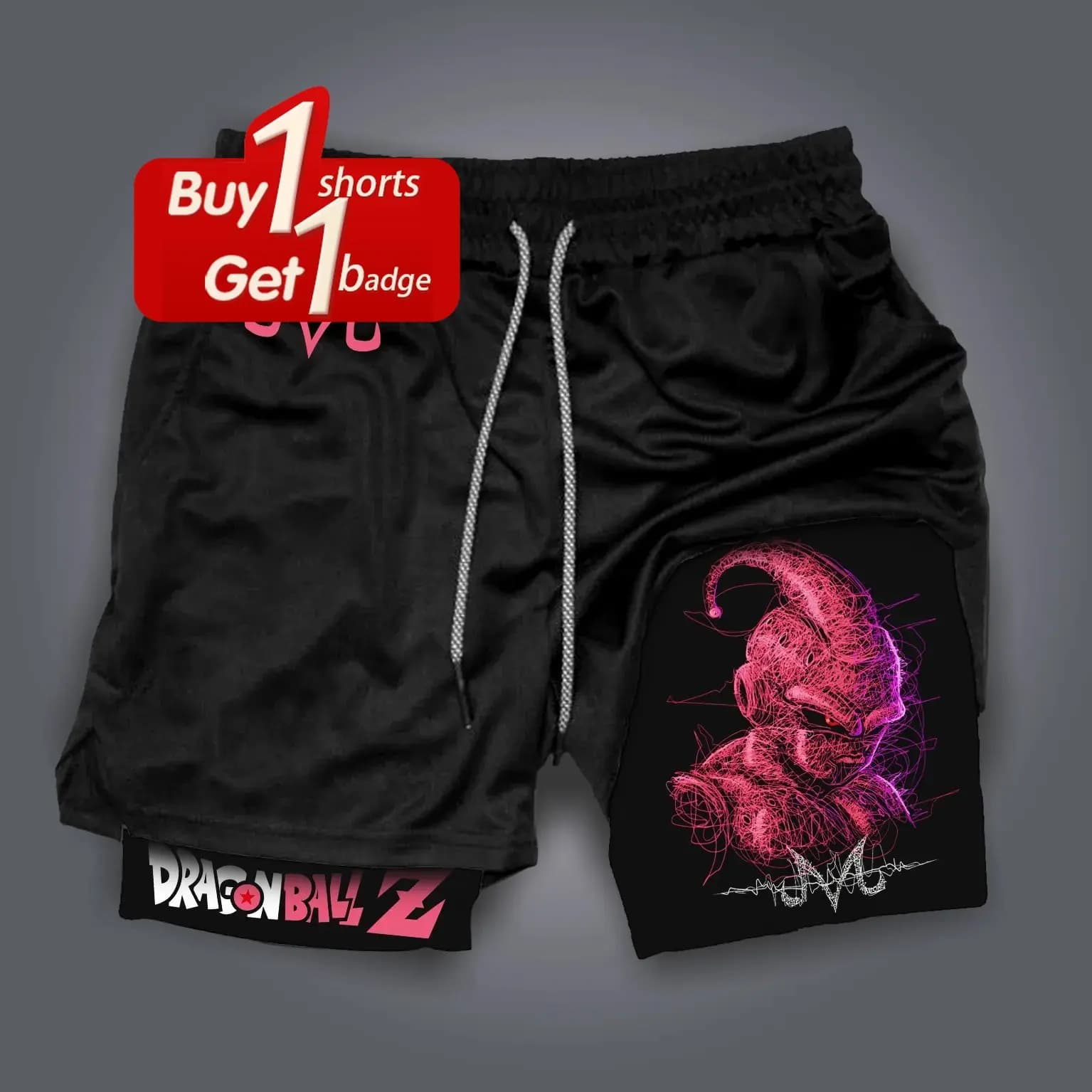 Pantaloncini da uomo estivi Y2k Anime Dragon Ball Goku Stampa Ad asciugatura rapida Doppio strato 2-1 Compressione Fitness Pantaloni da jogging Abbigliamento da palestra
