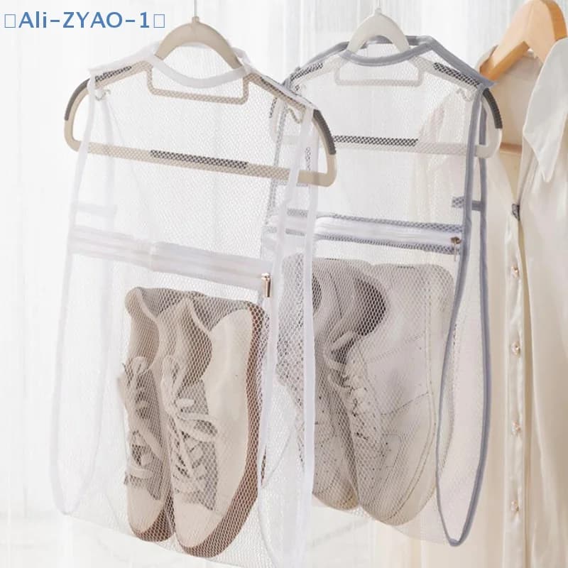 aZYAO-1 a Bag for washing durable fabric shoes, thick layers, for shoes and clothes, net bag for drying, reusable for women and men