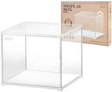 Espositore in Acrilico Rolife per Case in Miniatura - Scatola Contenitore Antipolvere e Impilabile 10.6x8.6x8.5"