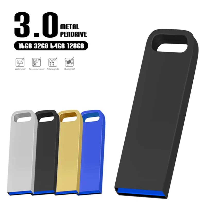 Chiavetta USB 3.0 in metallo di vendita calda 128 GB Pen Drive 16 GB 32 GB 64 GB Chiavetta USB 3. 0 Flash Drive Pendrive ad alta velocità logo personalizzato