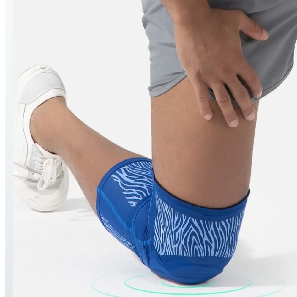 Ginocchiera sportiva elastica pressurizzata Compressione traspirante regolabile Ginocchiera Protezione per le articolazioni Assorbimento degli urti