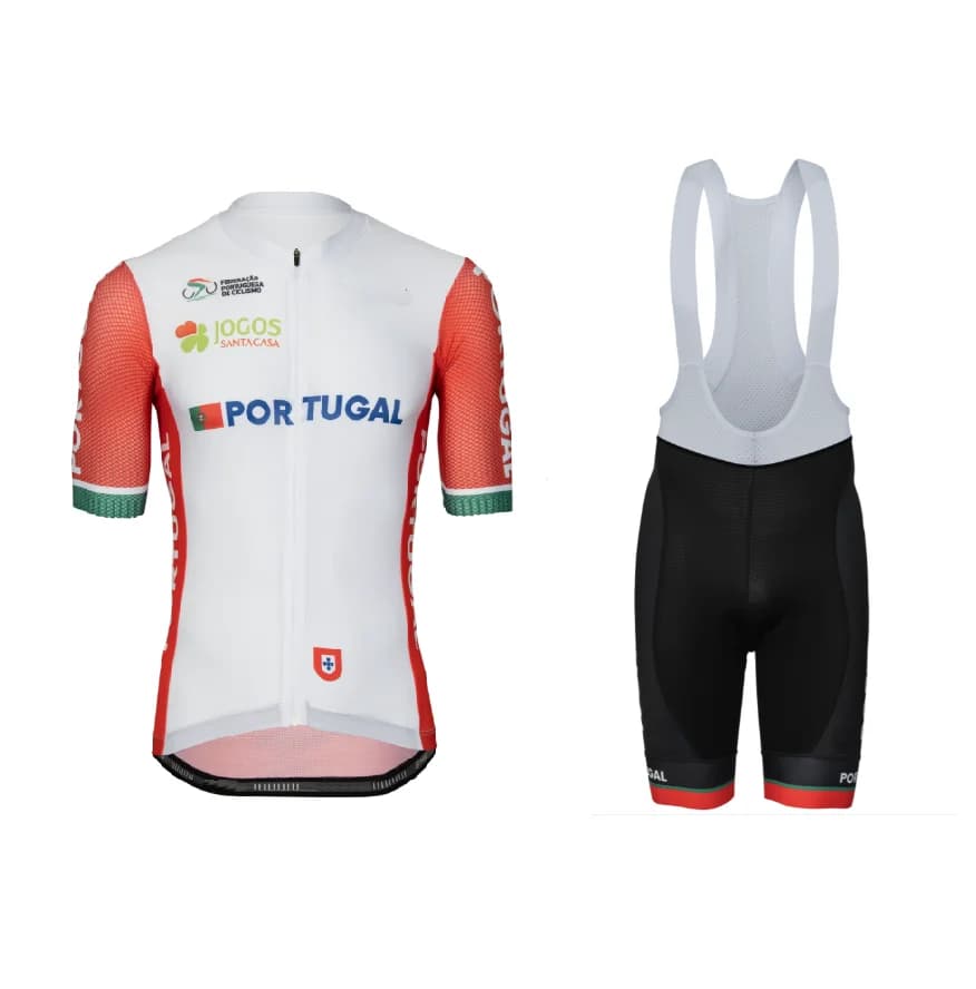 2024 PORTUGAL NATIONAL Team Maglia da ciclismo da uomo Manica corta Abbigliamento da bicicletta con pantaloncini con bretelle Ropa Ciclismo