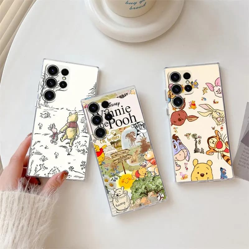 Transparent cover Winnie The Pooh Bear Carton Animated for Samsung Galaxy S26 S25 Ultra S24 S22 S26 Plus S20 S23 S21 S25 FE 5G