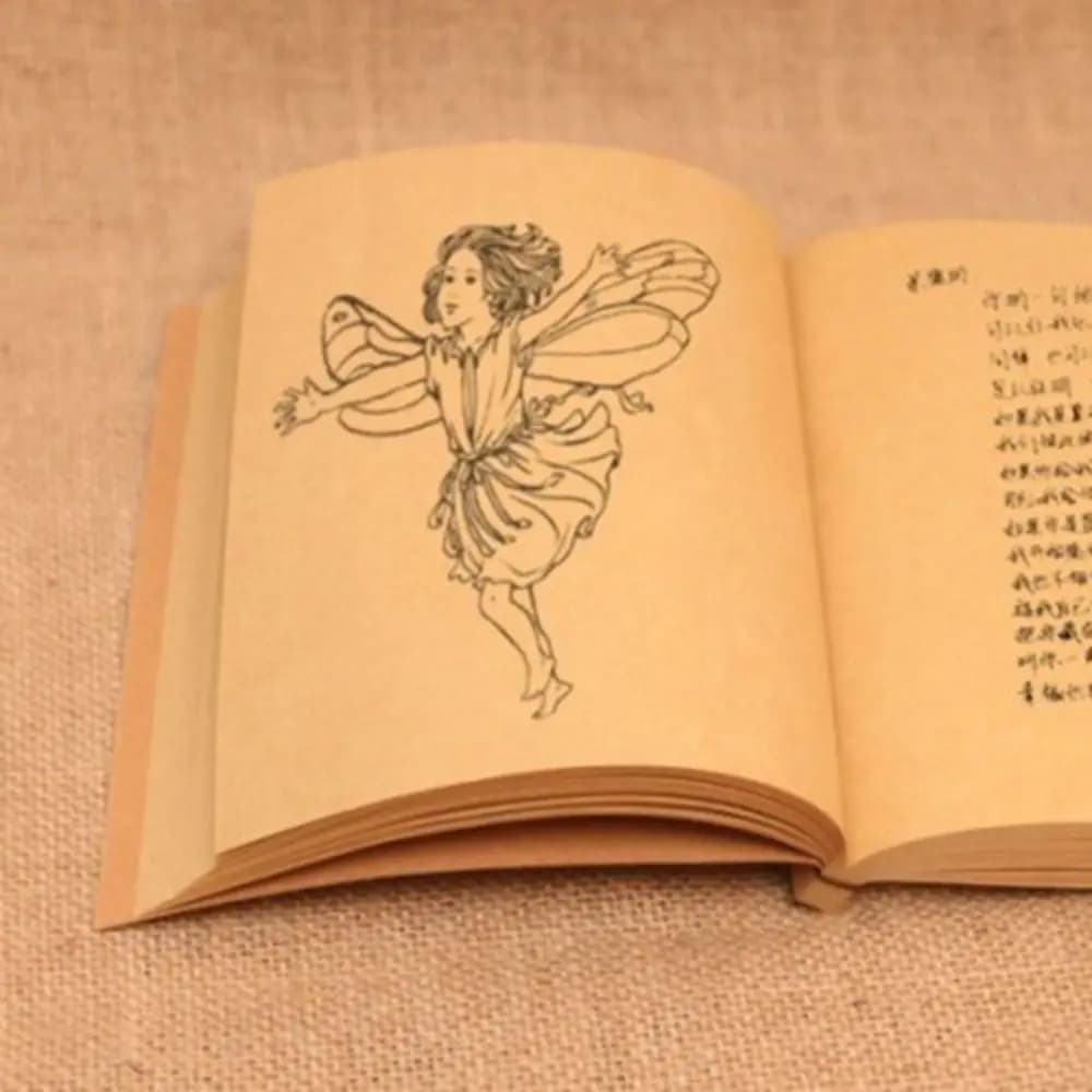 Ancient Style Ancient Style Sketchbook Lotus Tassel Line Package Vintage Line-bound Sketchbook Thread-bound Handmade