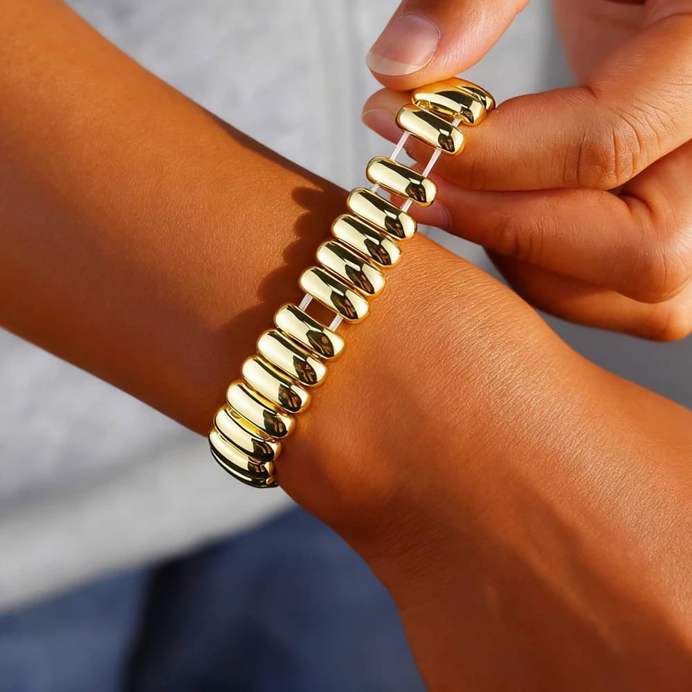 Bracciale a catena a forma di serpente elasticizzato elasticizzato geometrico ghiacciato con catena da tennis CZ con dimensioni regolate per le donne, regalo per la festa nuziale