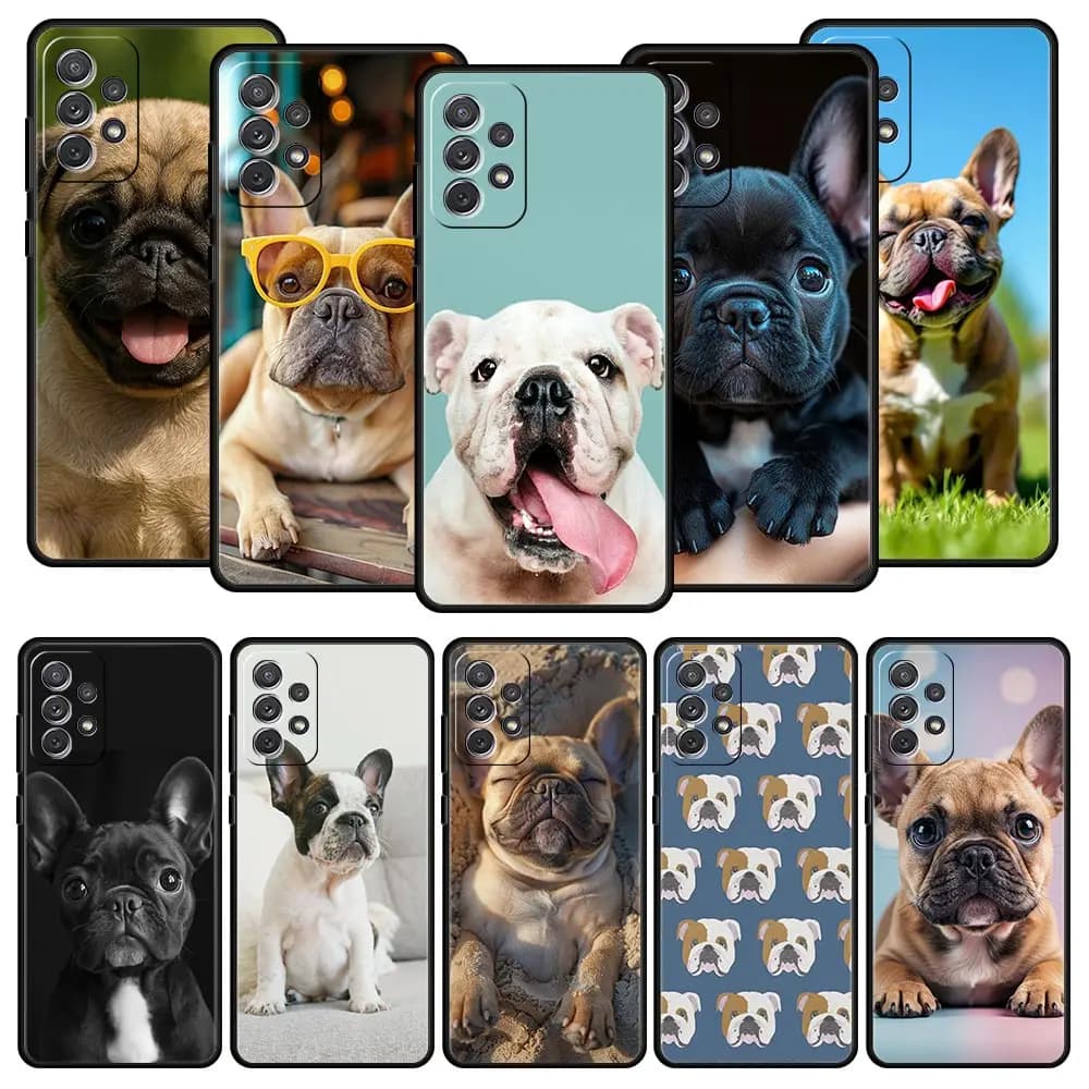 French Bulldog Dog Pet Phone Case for Samsung A51 A71 A21S A17 A11 A15 A25 A23 A33 A53 A73 A07 A03S A05S A13 A35 A55 5G Cover