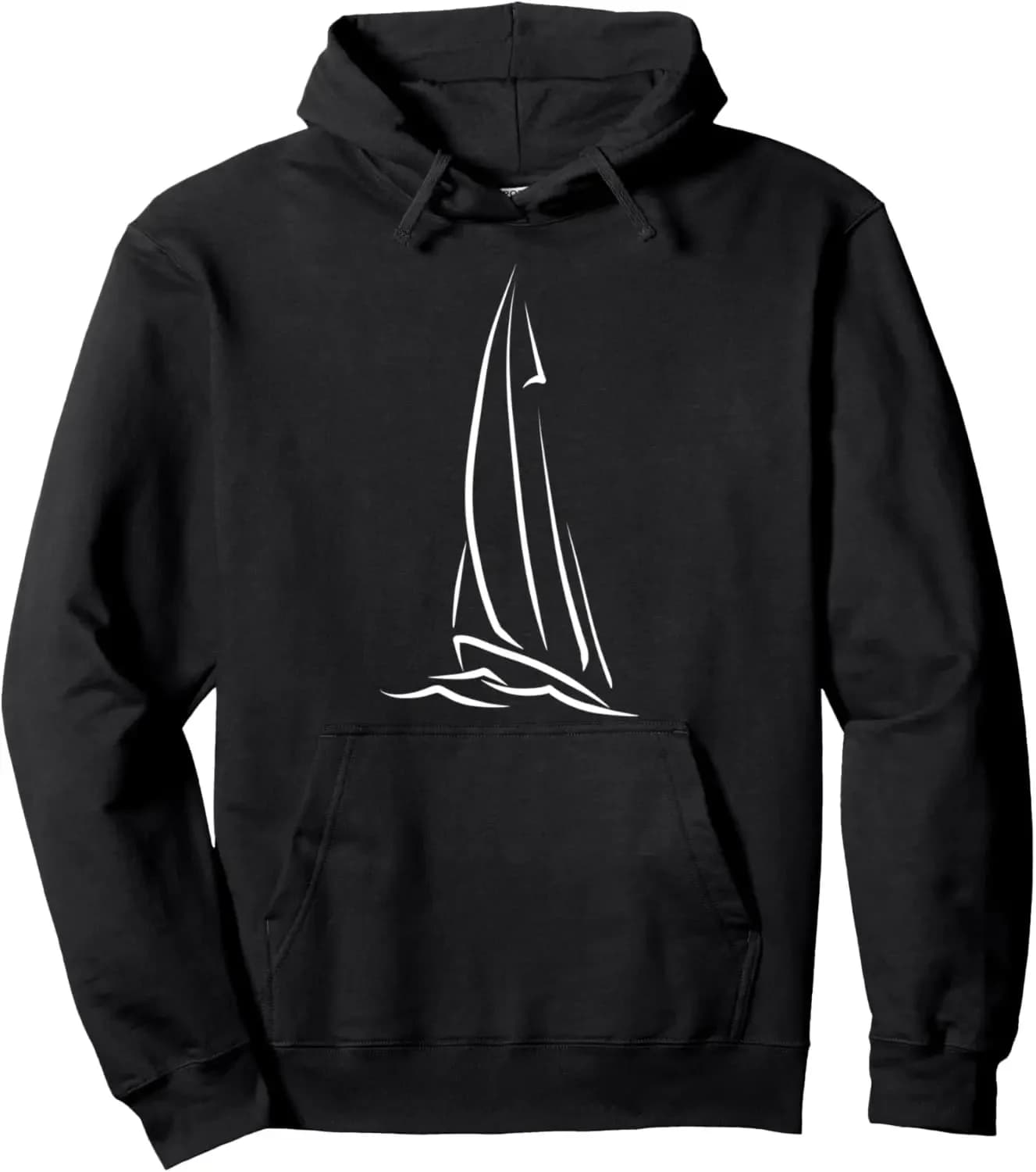 Sailor Boating Anchor - Semplice disegno a tratteggio Barca a vela Pullover con cappuccio Felpa personalizzabile Felpa da donna da uomo