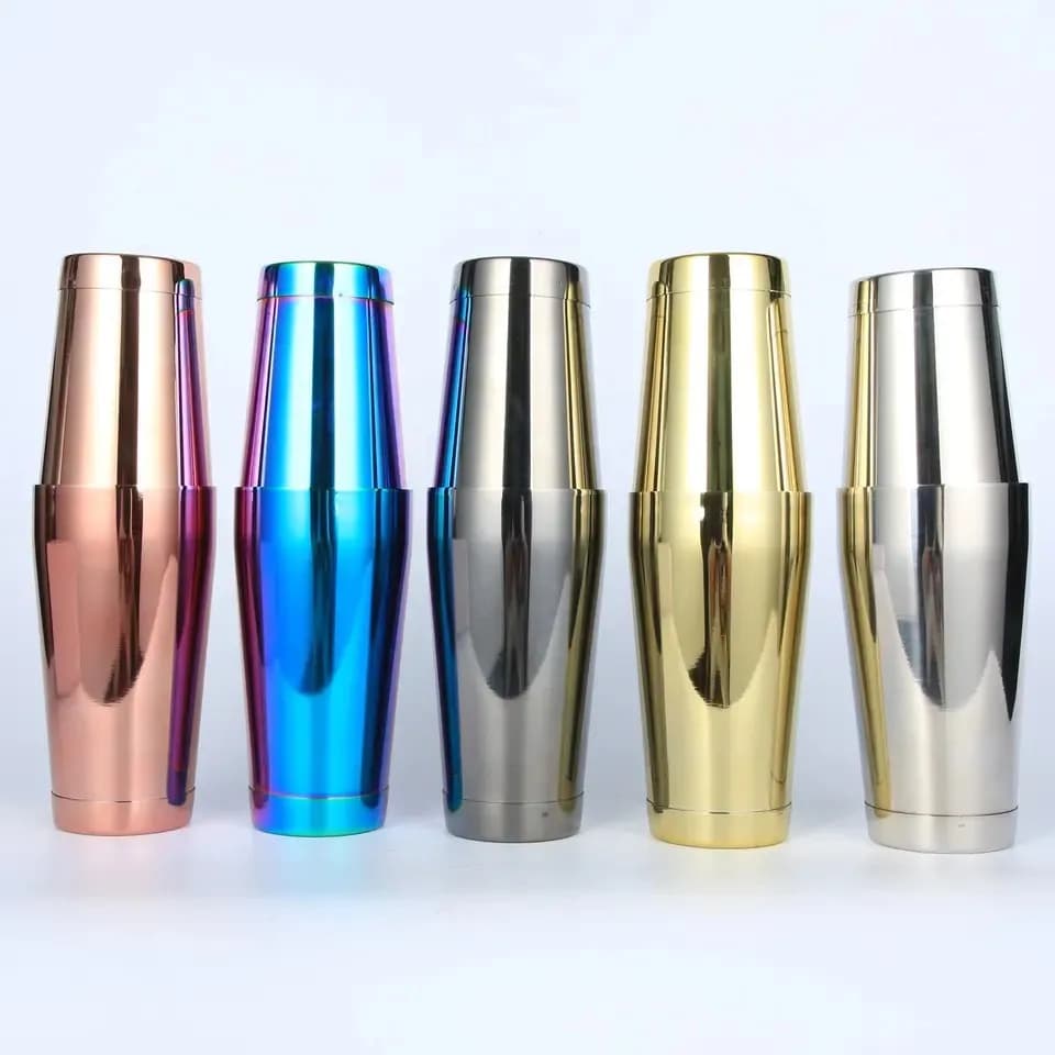 Wuyi Camol Factory Stainless Steel Boston Shaker Barware Cocktail Shakers 20oz 25oz Bartender Shaking Metal Tins Drink Mixer