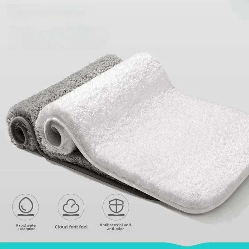 ‌ Tappetino da bagno antibatterico extra spesso - Tappeto da bagno antiscivolo super assorbente, tappeto da doccia in peluche ultra morbido con fibre dense