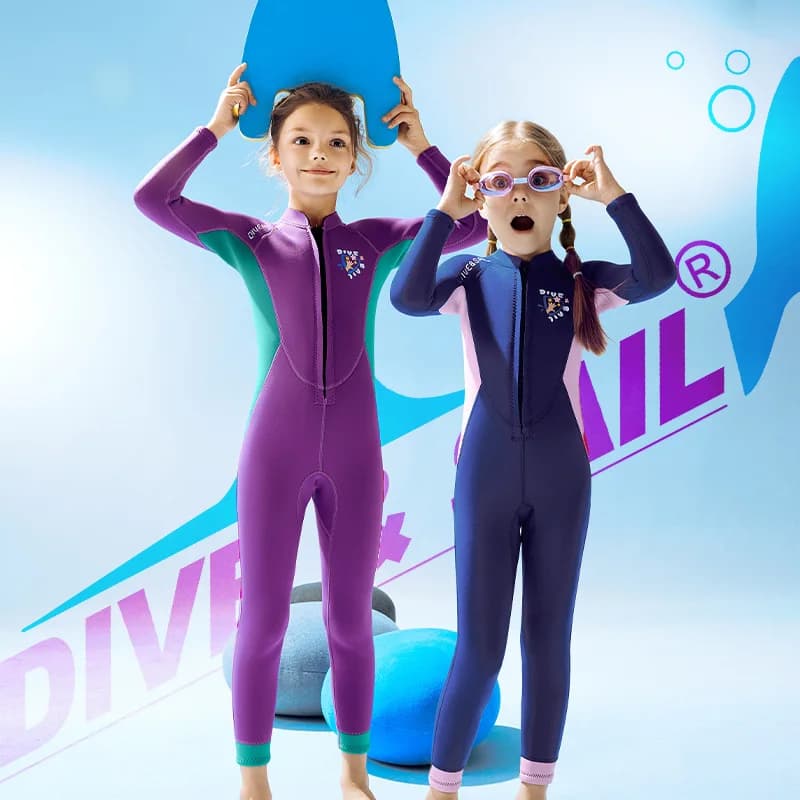 2.5MM Scuba Keeping Hot Long Channel Underwater Fishing Kayak Underwater Hunt Nuoto Muta Children Neoprene Snorkeling Diving Mute
