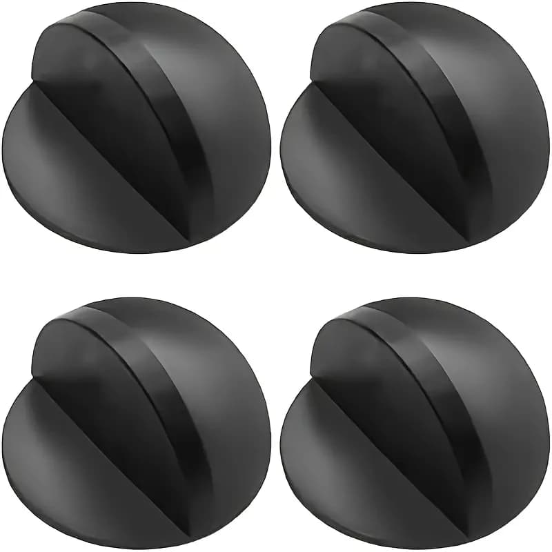 4pcs No Drill Door Stopper - Anti-Collision Rubber Guard for Bathroom & Glass Doors, Turtle Shape Non-Slip Household Protector