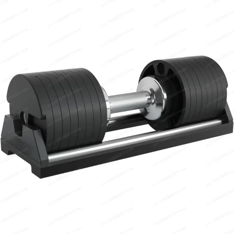 80 lb black adjustable handlebar set - Adjustable weights with cast iron plates and support, zigrinata handle