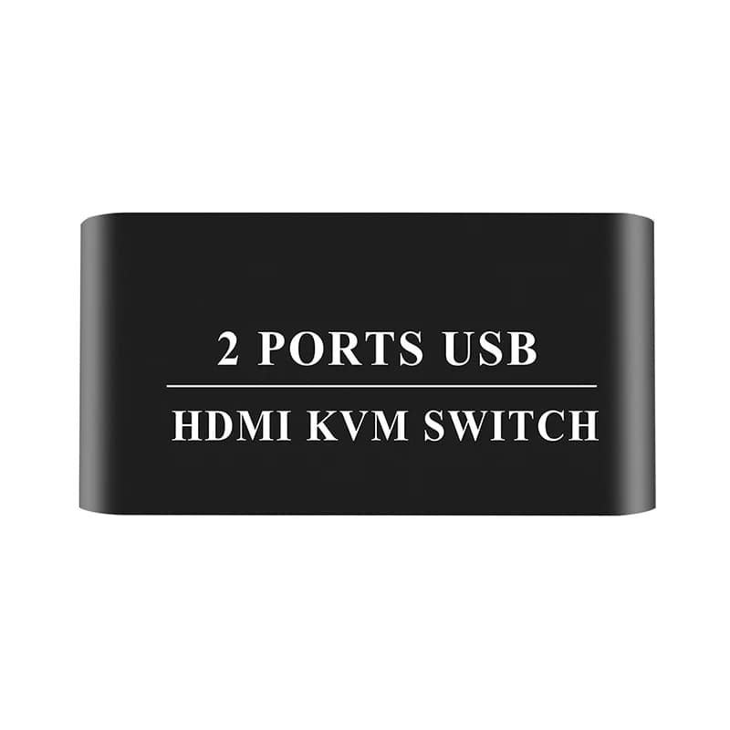Switch KVM HDMI 4K 30Hz Ultra HD Metal Case 2 Input 1 Output Screen Switcher Shared Mouse Keyboard Printer