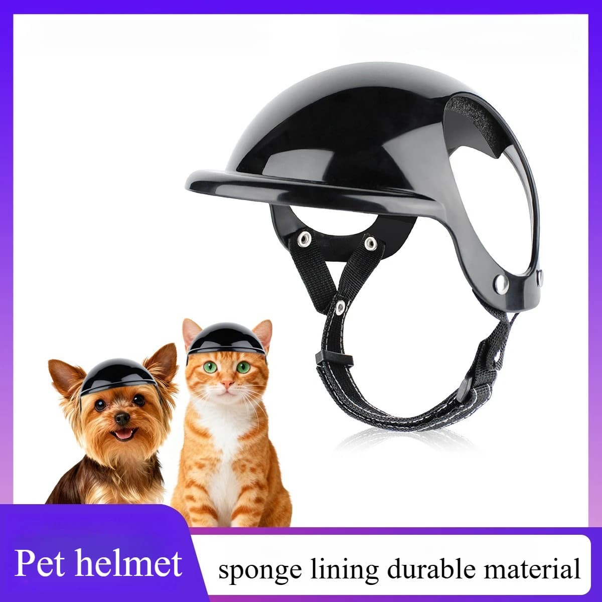 Caschi per Animali Domestici, Accessori per Cani e Gatti, Occhiali da Moto, Casco di Sicurezza per Cani Piccoli, Cappello da Moto, Forniture per Gatti