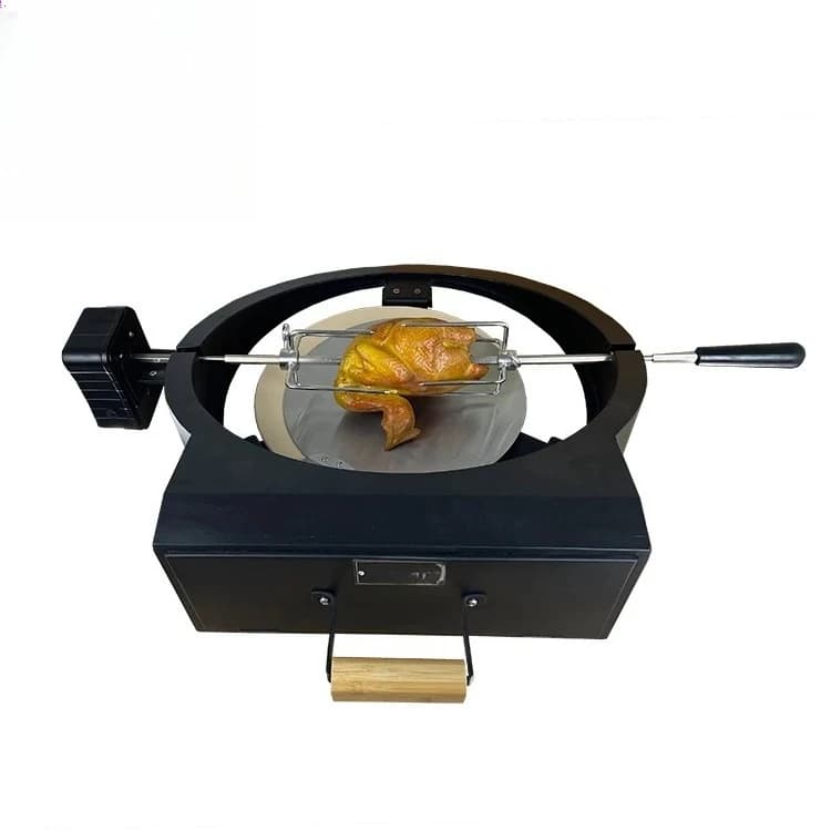 Accessori per Barbecue: Kit Girarrosto Professionale con Copertura per Griglia 22" 24" 26" 28" e Pietra per Pizza