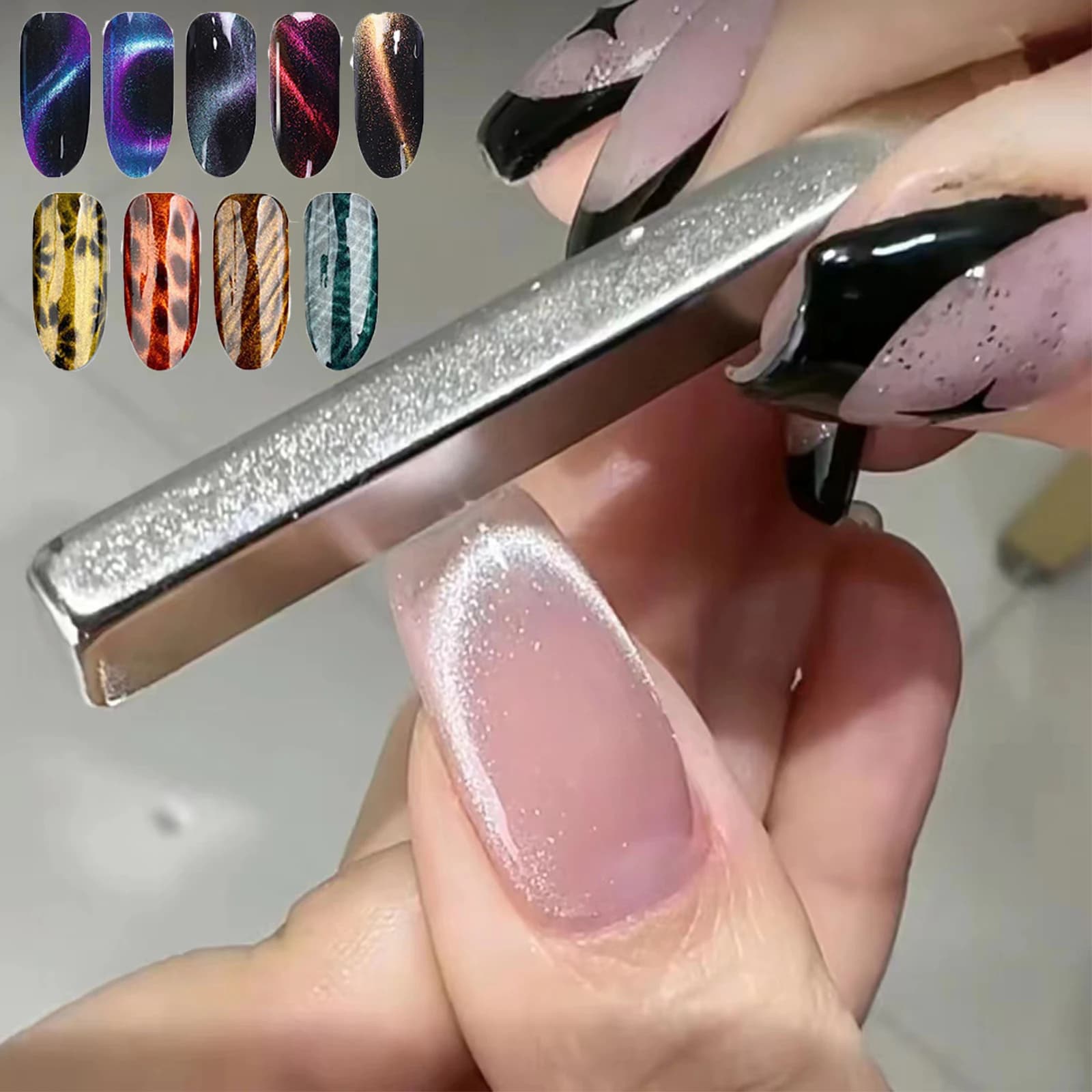 Forte gatto bastone magnetico gel UV smalto smalto unghie decorazione artistica francese multifunzione magnete penna pittura gel manicure strumento