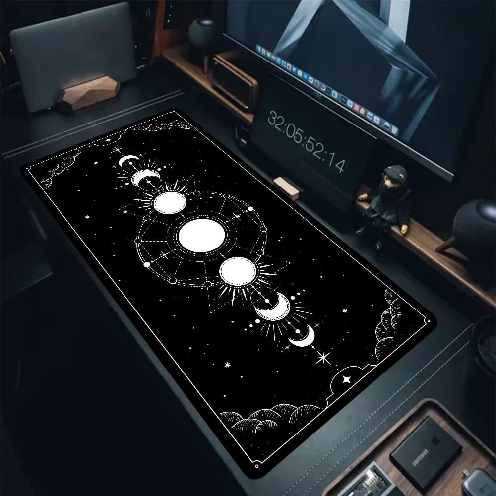 Tappetino da scrivania per ufficio con stampa astrologica, tappetino per mouse con carte magiche, tappetino per mouse Tarocchi colorato per computer PC, grande, multi-misura, impermeabile, HD