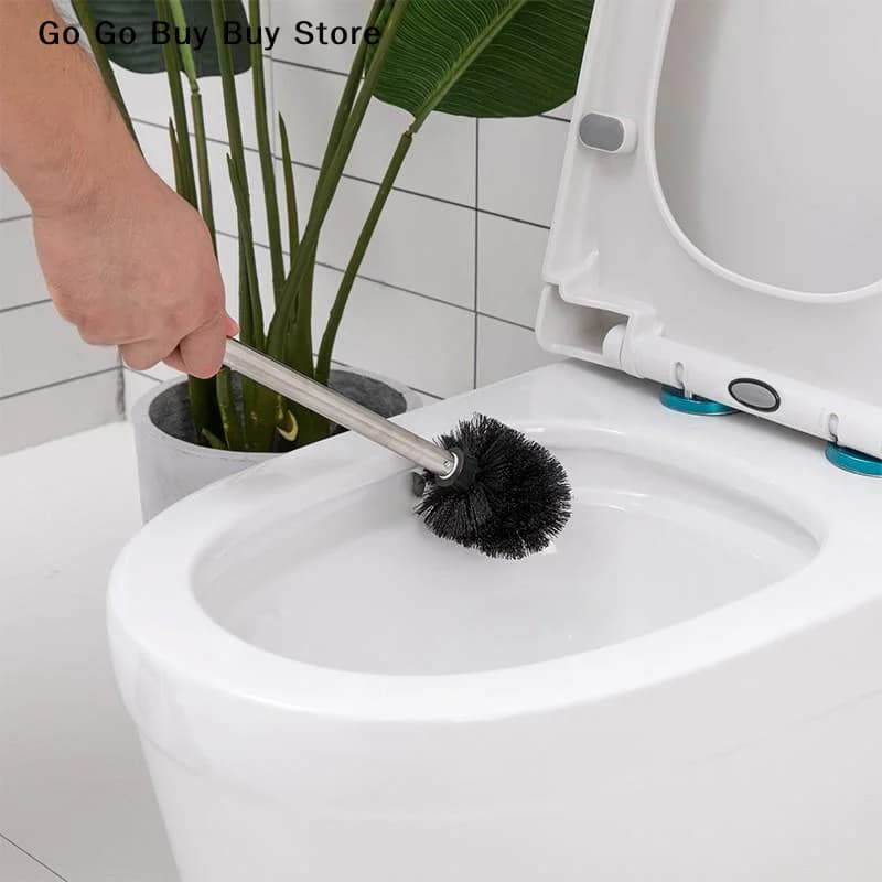 1PC manico lungo spazzola per la pulizia del WC manico in acciaio inossidabile spazzole per WC bagno domestico spazzola per la pulizia del WC forniture per WC