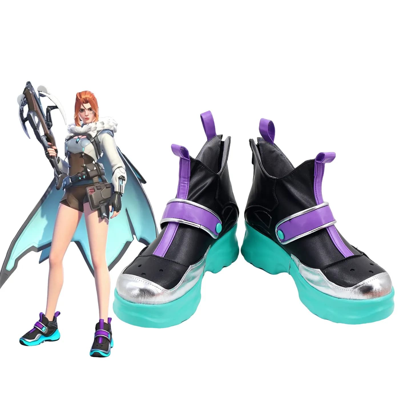 New Anime Game Cosplay Boots Freia Overwatch Shoes Adult Halloween Party Costume Accessories Custom Made