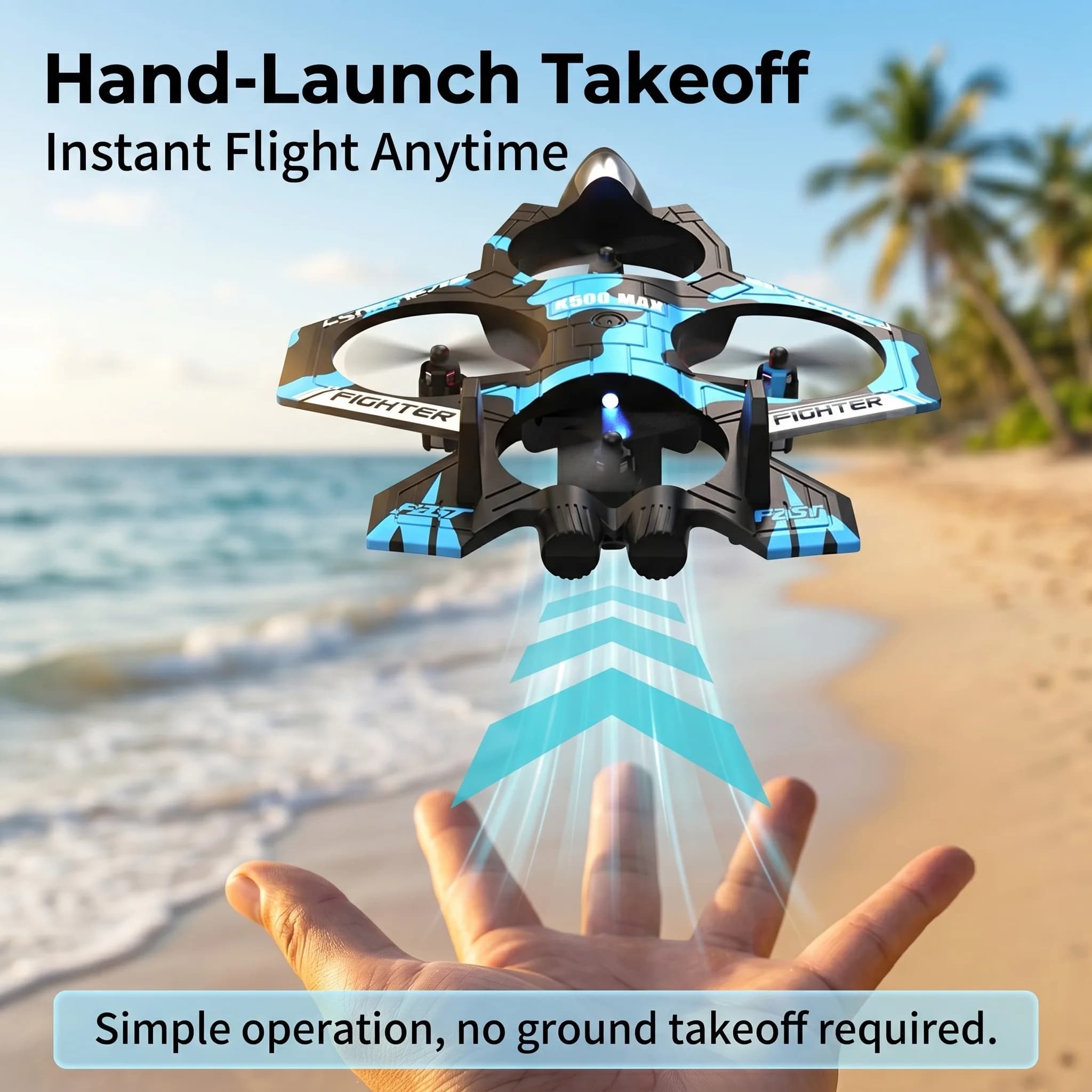 Aereo da Combattimento K500MAX 2026, Telecomandato 2.4G, Aliante Acrobatico 360° ° Aereo in Schiuma EPP con LED per Bambini, Giocattolo Volante Rotolante