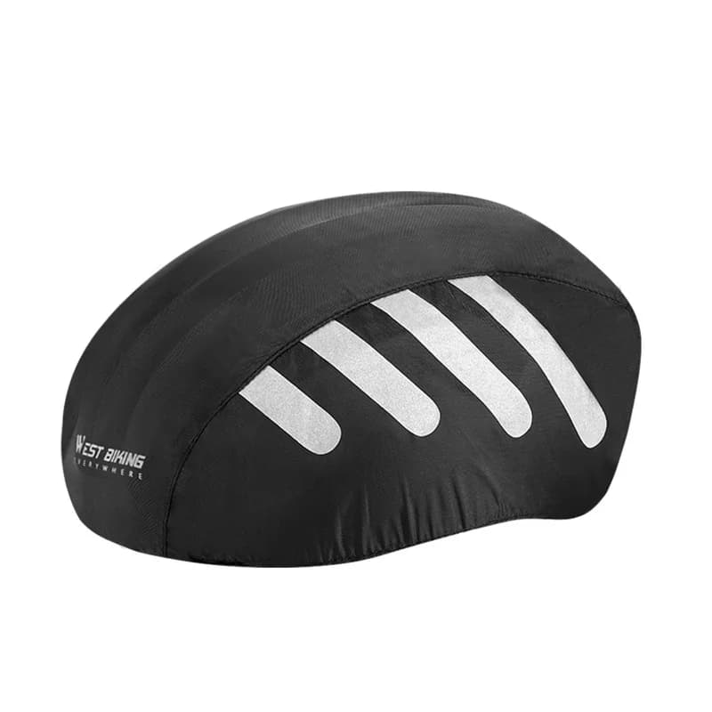 Rain cover for bicycle helmet, reflective cover for road bike helmet, waterproof dust cover with helmet coulisse