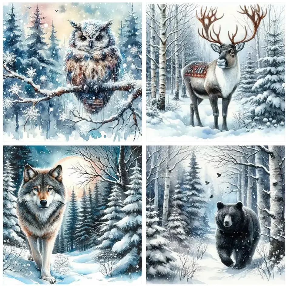 CHENISTORY Animal 5d Diamond Painting Kits For Adults Wall Art Picture Diamond Art Kits For Adults Animal Diamond Art Painting