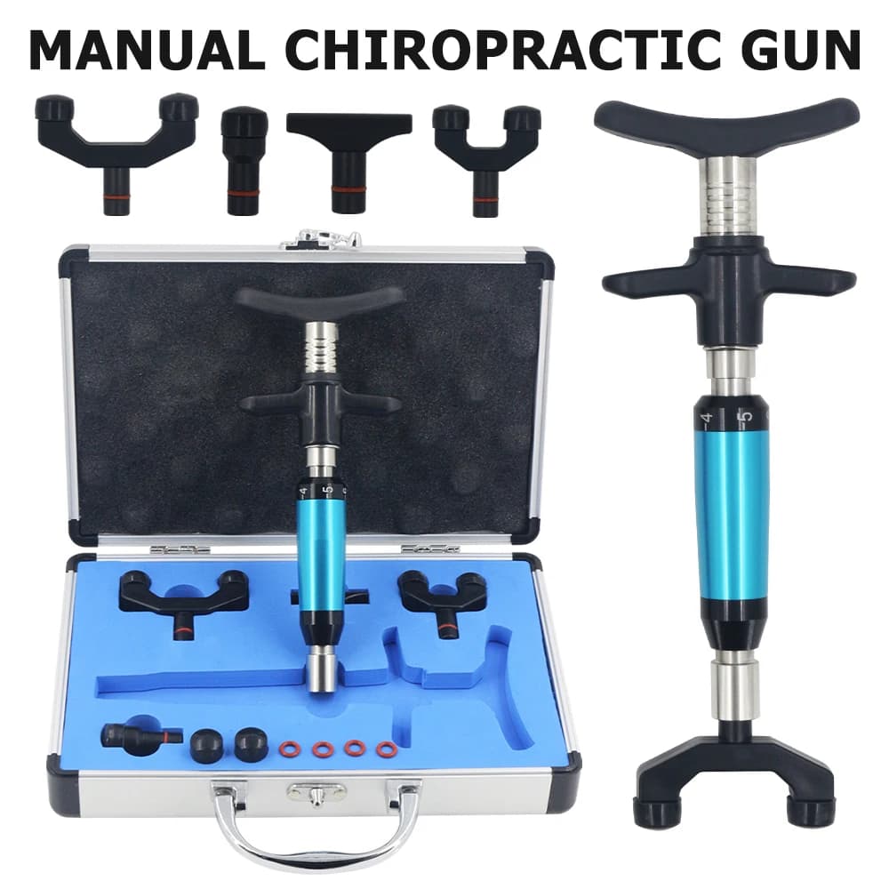 Manual Chiropractic Adjusting Tool Massage Gun Spine Cervical Pain Muscle Relax Massager Home Use Adjustment Vertebration 300N