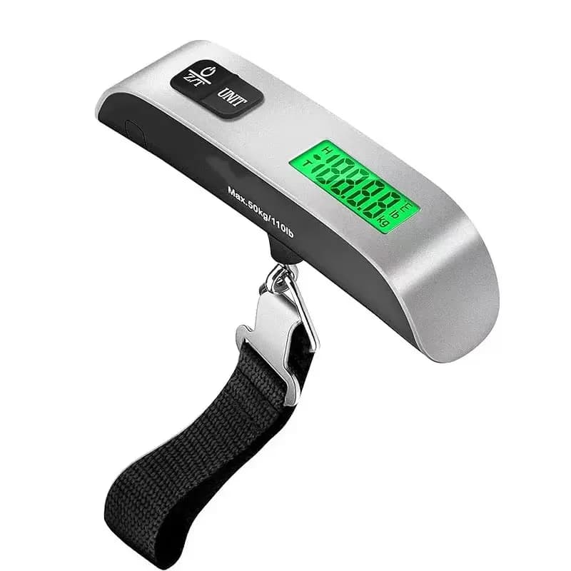 Bilancia per bagagli da 50 kg, bilancia elettronica, bilancia portatile, bagagli, uso domestico, bilancia per aereo portatile ad alta precisione, gancio