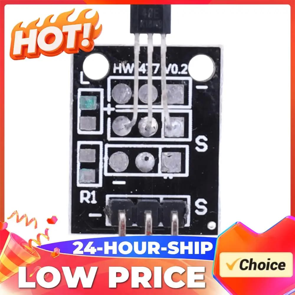 Modulo Sensore Magnetico Hall KY-003 A3144, Modulo Sensore Magnetico Standard Compatibile con Schede Arduino