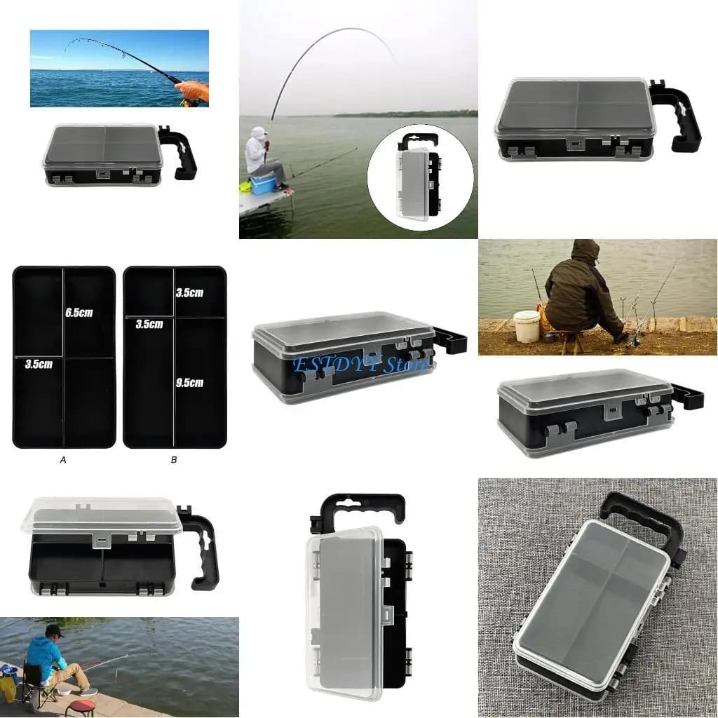G6DE Muiti-compartimento Scatola per attrezzatura da pesca Esche per riporre ami da pesca Organizzatori