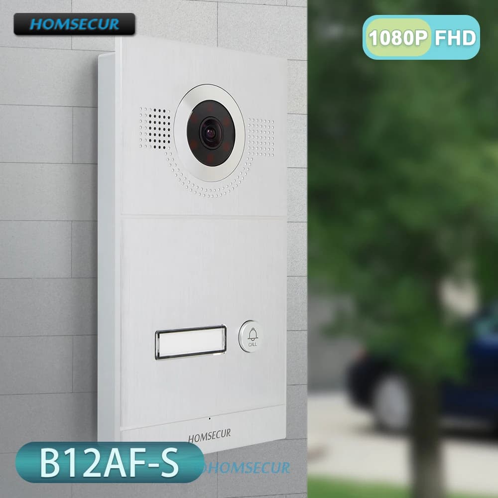 B12AF-S Telecamera per campanello 1080P a 4 fili IP65 140 ° Supporto da incasso con angolo di visione per HOMSECUR WIFI Tuya Smart Video Citofono Kit telefono
