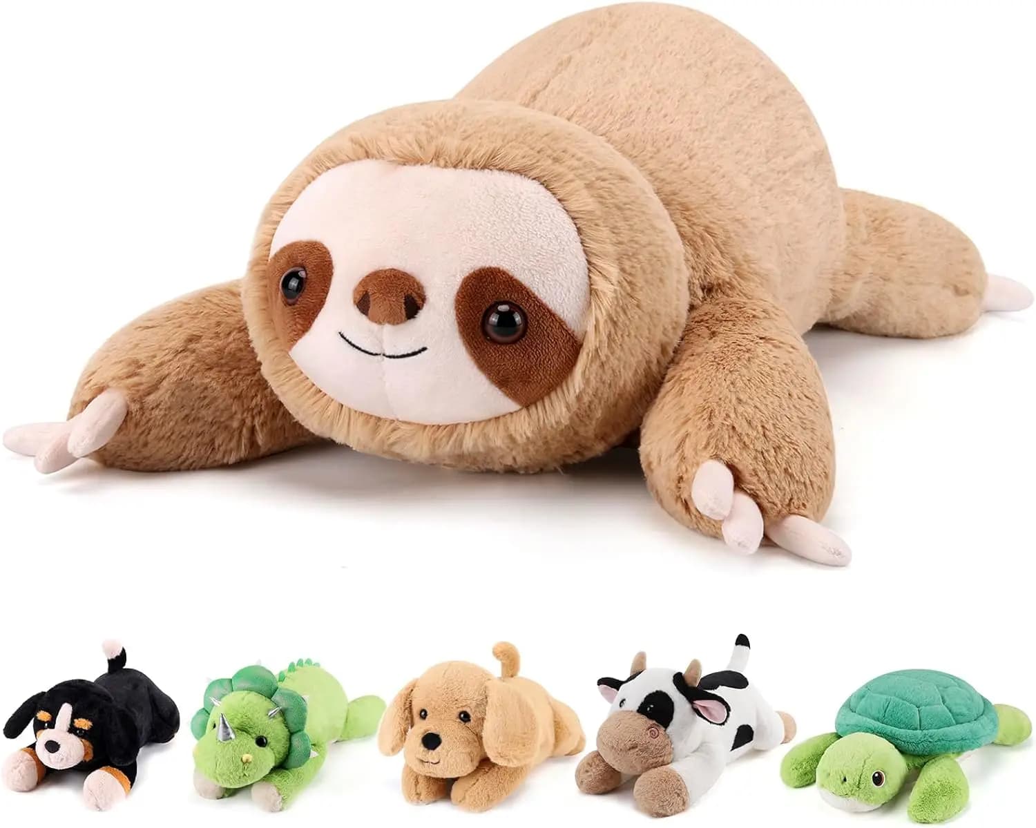 Large Sloth Plush Appealed - 28 Inches, 2,27 kg, Nice Bearing Toy for Children and Adults