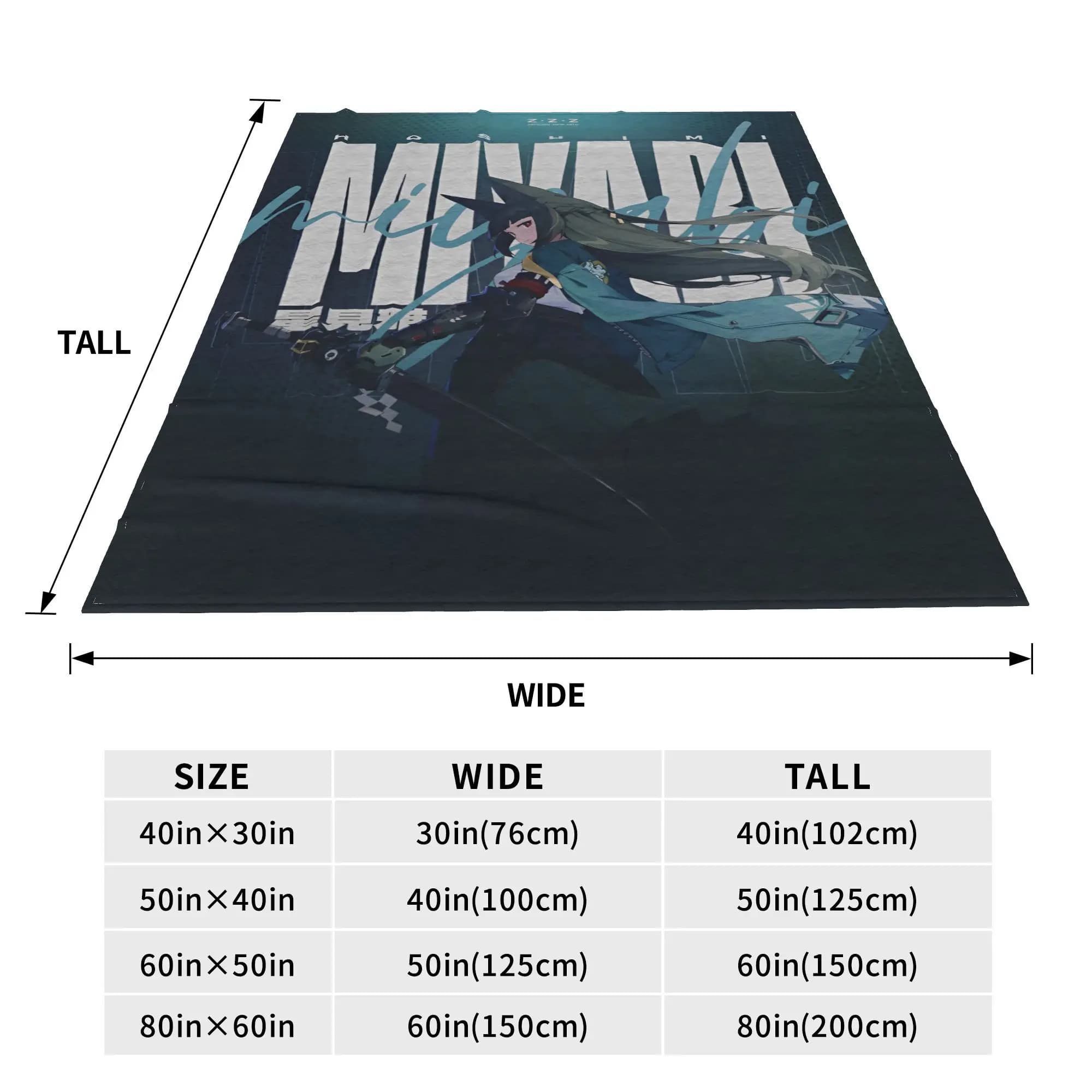 ZZZ Deadly Assault Ellen Nicole Miyabi Blanket Flannel Zenless Zone Zero Cozy Super Soft Throw Blanket for Bedding