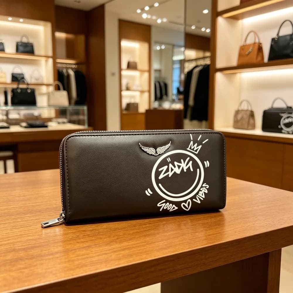 2026 Women Long Wallet With Zipper Large Capacity Multi Card Holder Clutch Bag Graffiti Print Coin Purse​