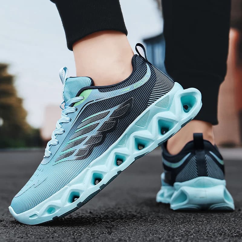 Men's Shoes Summer Season New Soft Soled Simple Casual Sneakers Shoes Platform Mesh Breathable Lace Up Casual Running Shoes