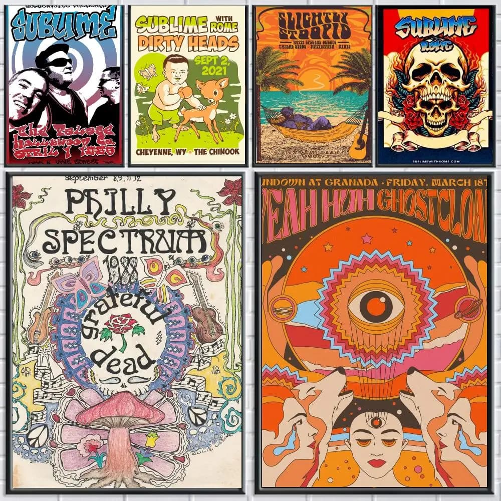 band S-Sublime-E Poster Peel and Stick Wall Art for Cafe Office Bar and Home Decoration
