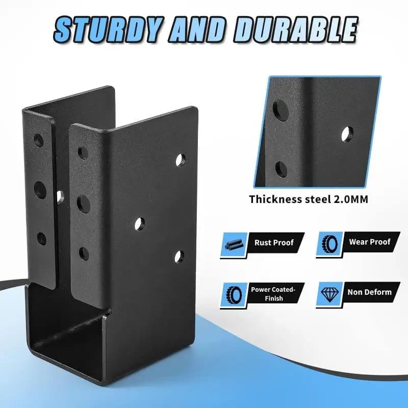Supports for Travetti 2x4, Hidden Connectors for Rails, Set of 2 Brackets Responsible for Support Wood Traves, for Holes and Handrails